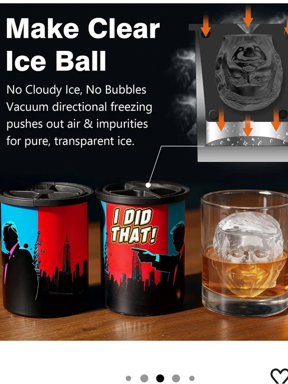 Novelty 'I Did That!' Black Silicone Ice Cube Mold - Home Party Supplies